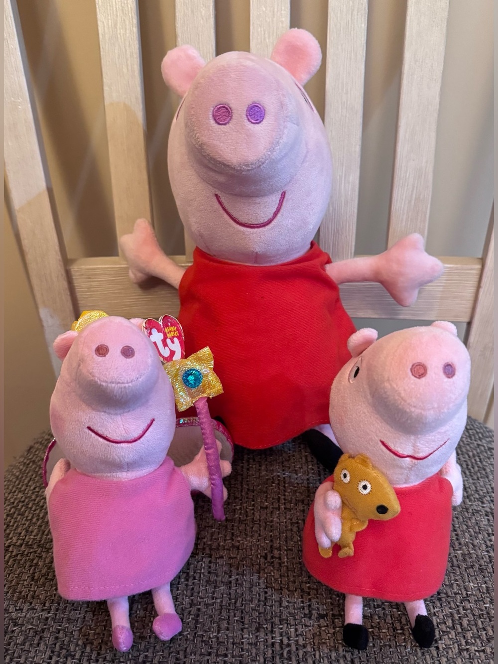 Ty Peppa Pig Plush Trio - Pink & Red Characters